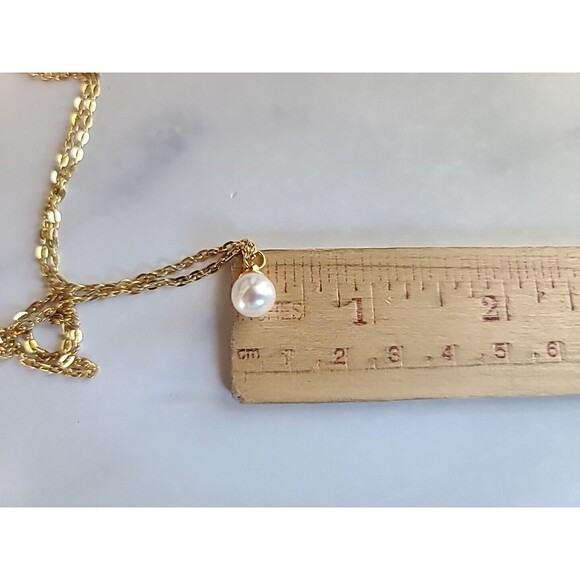 Faux Pearl Pendant Necklace Vintage - Picture 8 of 10